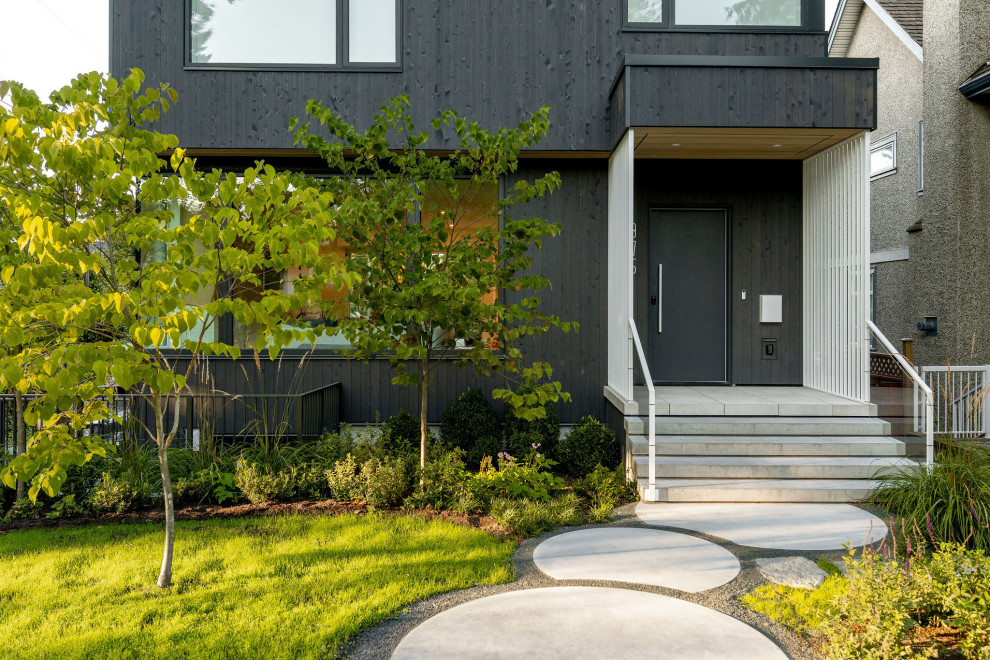 Inspiration for a contemporary home design remodel in Vancouver