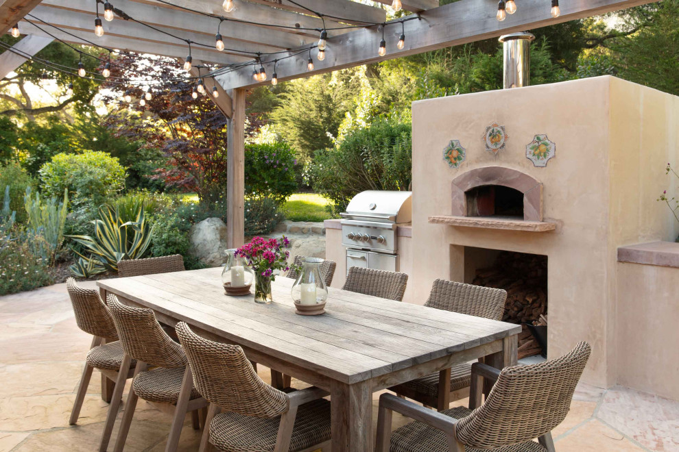 Inspiration for a mediterranean patio remodel in Santa Barbara