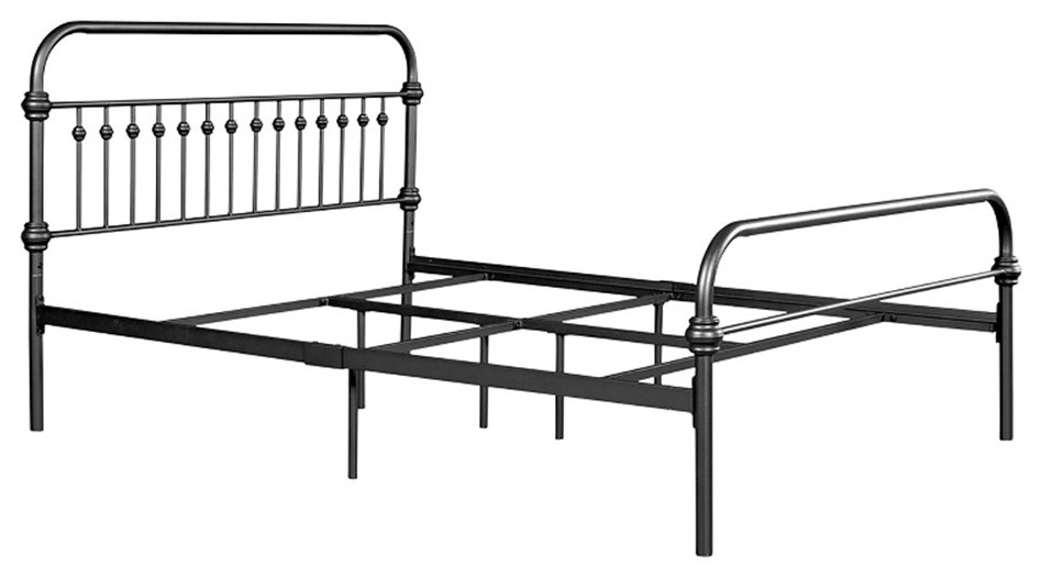 Homycasa Gobert 65" Contemporary Metal Queen Size Bed Frame Platform in