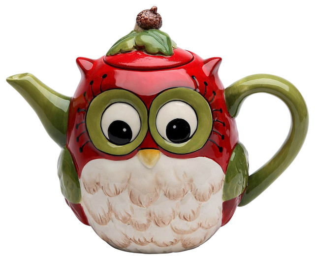 Owl Teapot, 24 oz. Contemporary Teapots by Cosmos Gifts Corp. Houzz