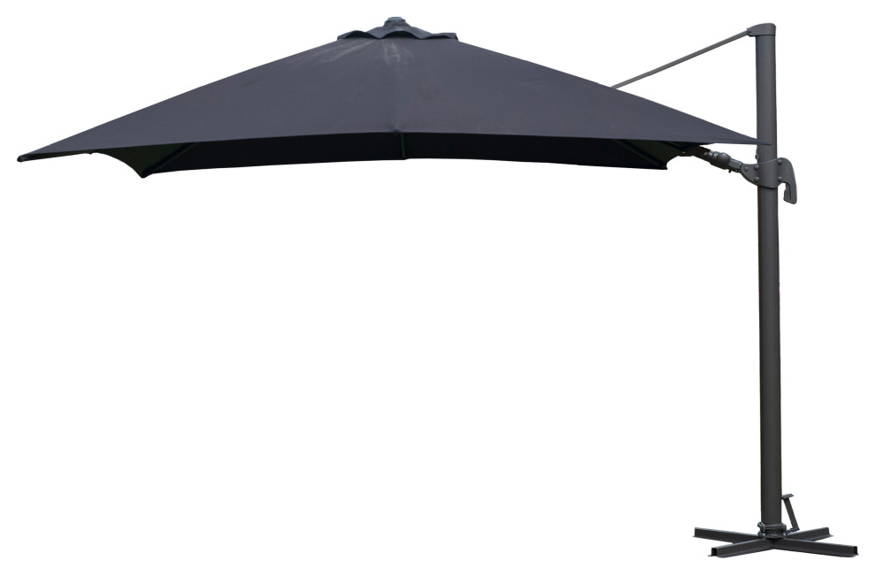 Atlantic Liberty 1 Piece Square Patio And Outdoor Umbrella With Base Aluminum Contemporary Outdoor Umbrellas By Amazonia