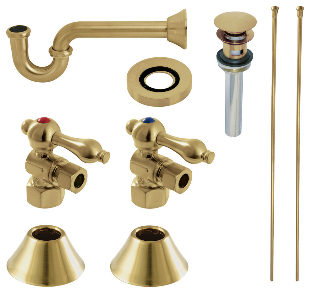 CC43107VOKB30 Traditional Plumbing Sink Trim Kit With PTrap Brushed