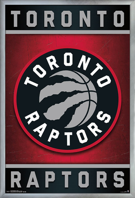 Toronto Raptors Logo Poster, Silver Framed Version