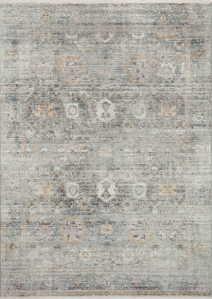 Loloi Bonney Teal / Gold 18" x 18" Swatch Area Rug