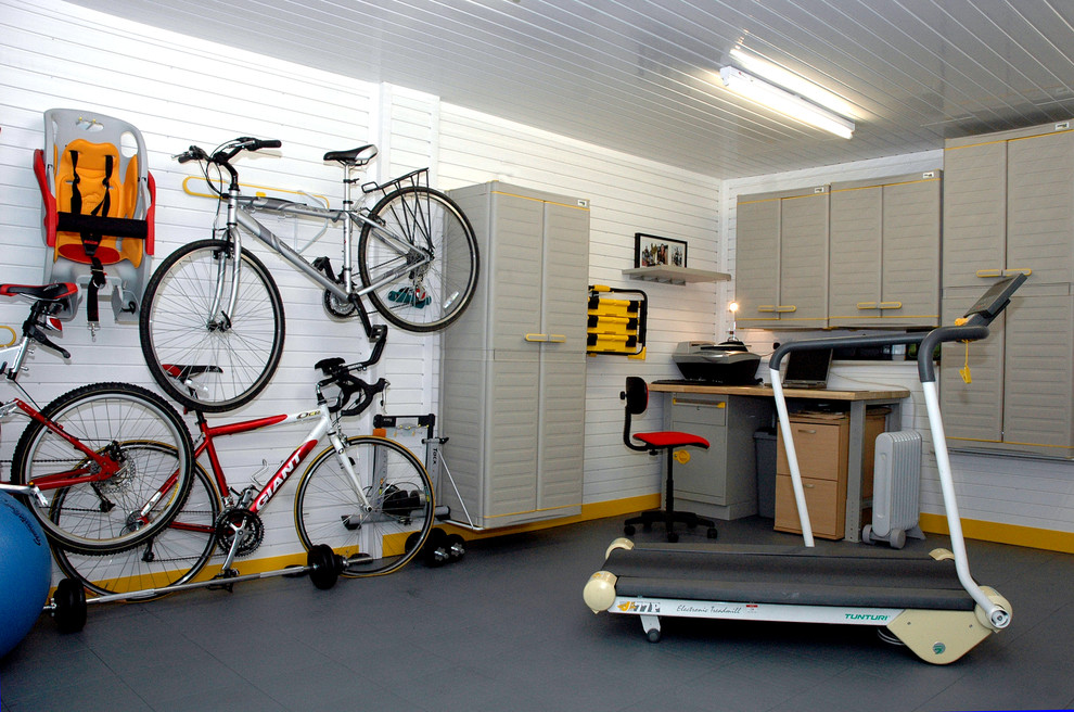 Contemporary home gym in Buckinghamshire.