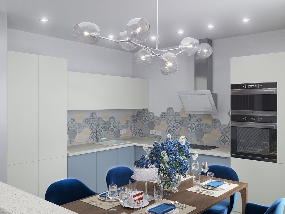 Объединенная кухня-гостиная