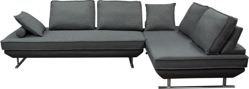 Diamond Sofa Dolce Lounge Seating Platforms Backrest Supports, Gray, 2-Piece Set