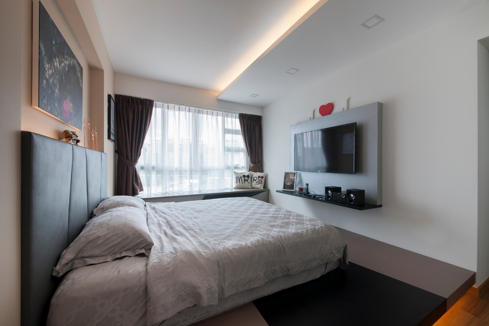 Scandinavian bedroom in Singapore.