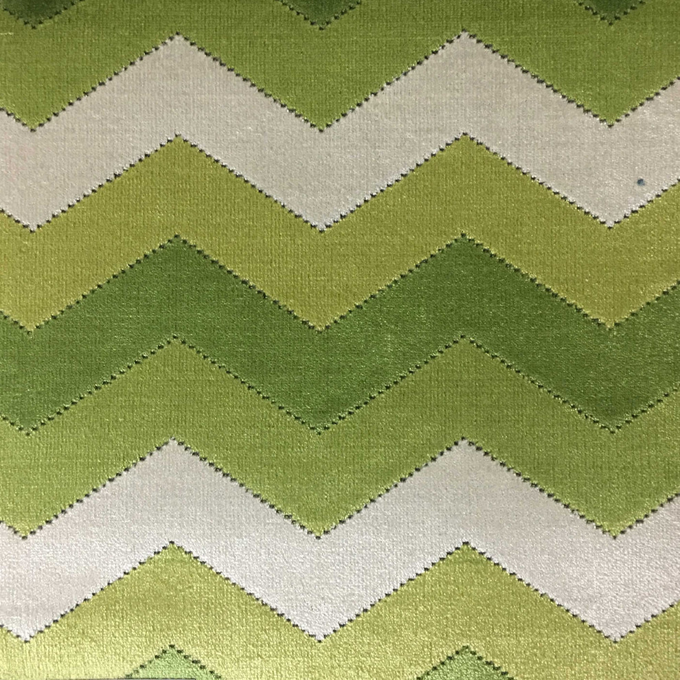 Longwood Chevron Cut Velvet Upholster Fabric Contemporary