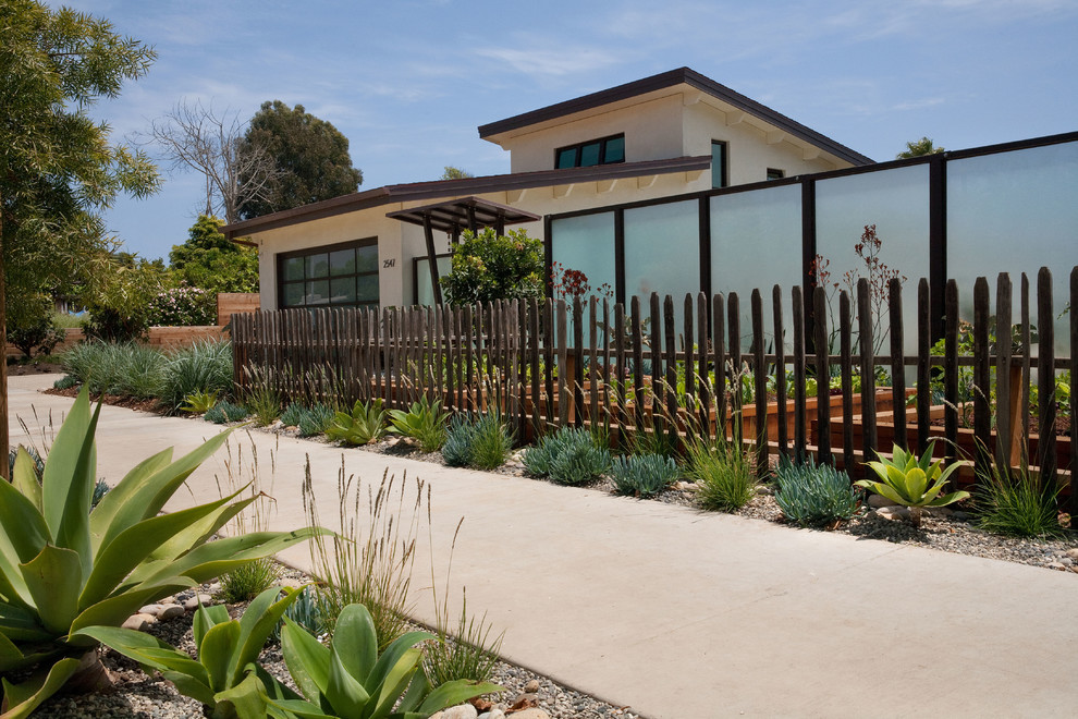 Photo of a contemporary full sun garden in Santa Barbara with a vegetable garden.