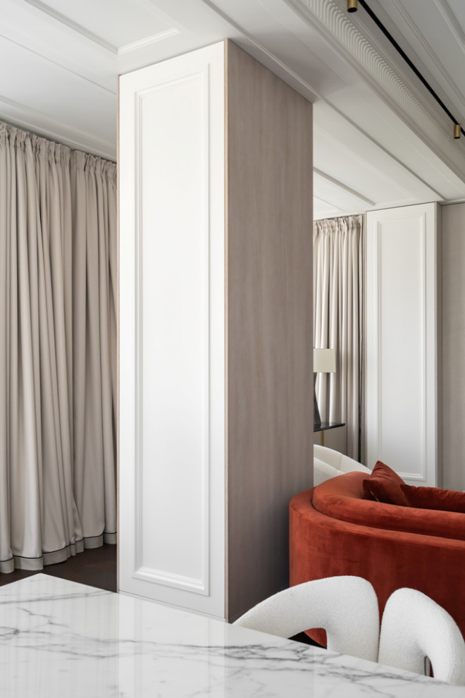 Шикарная квартира с белой мебелью