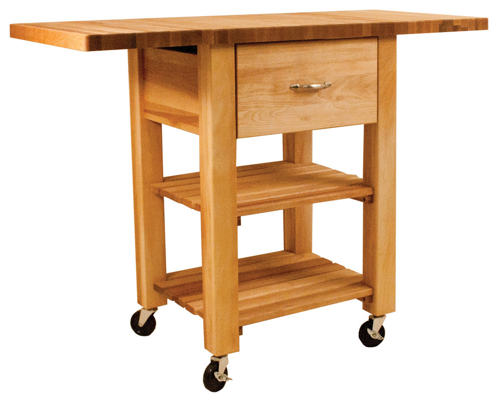 Catskill Craftsmen Kitchen Cart in Natural Birch Transitional