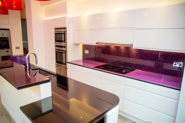 Purple Kitchen Worktops Home Decorating Ideas Interior Design