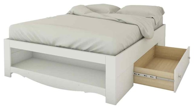 Eco-Friendly Full Reversible Bed in White