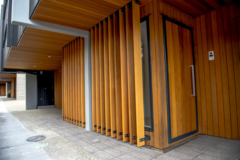Design ideas for a modern exterior in Melbourne.