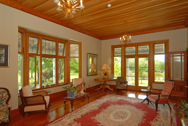 Meeanee House amerikansk-craftsman-vardagsrum