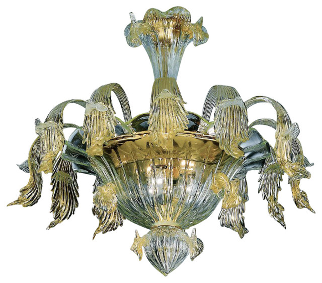 Vivaldi Murano Glass Ceiling Light Gold