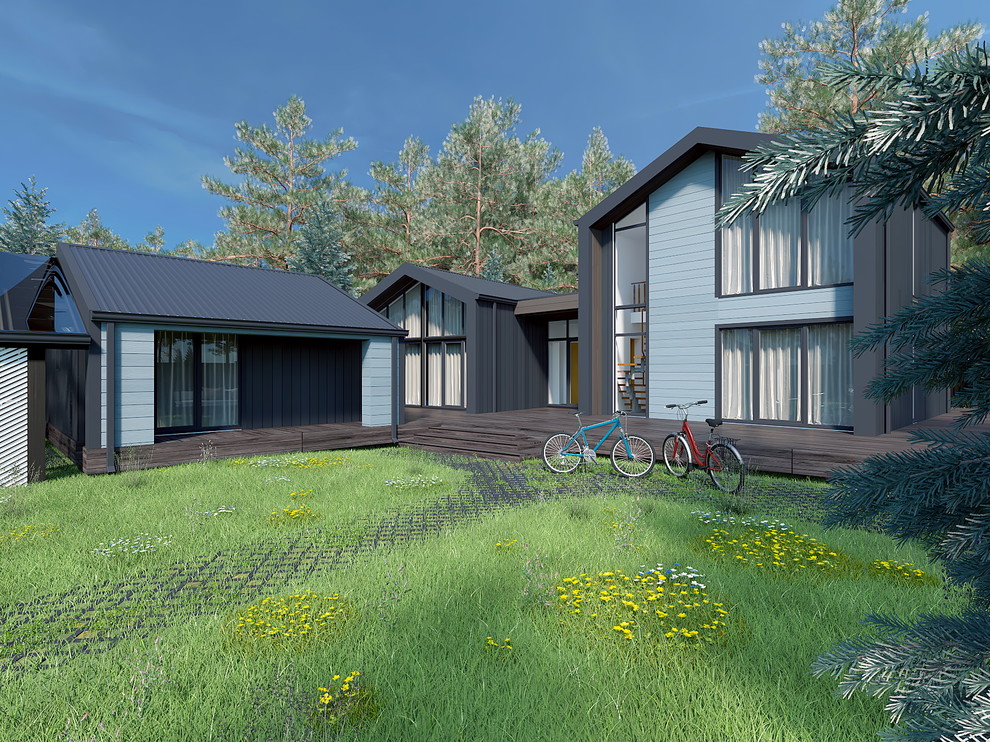 Дом из павильонов