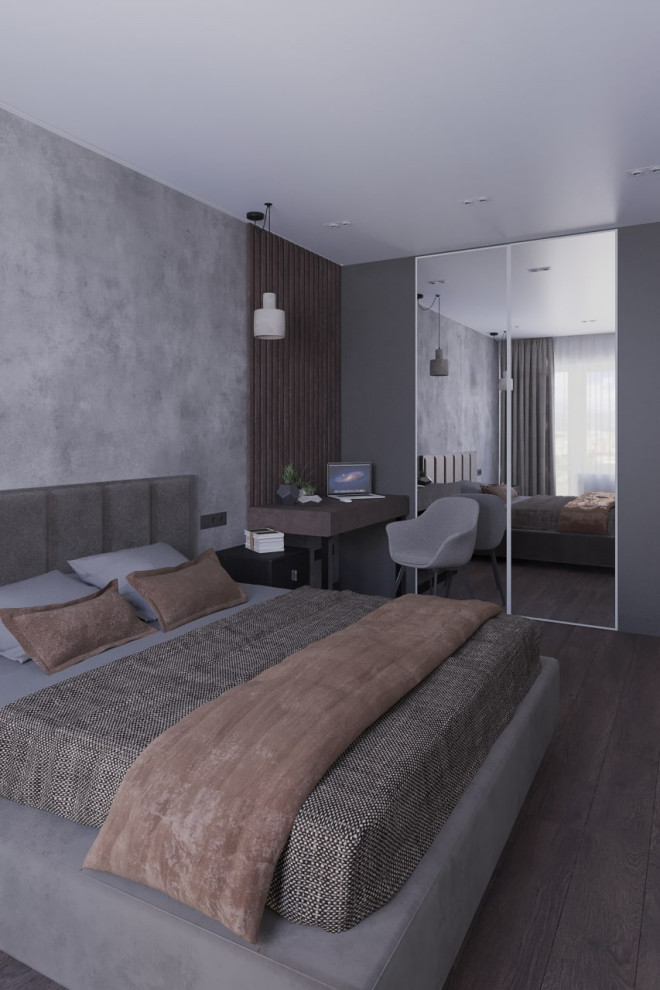 Спальня с рабочей зоной для фрилансера  S - 15 м2