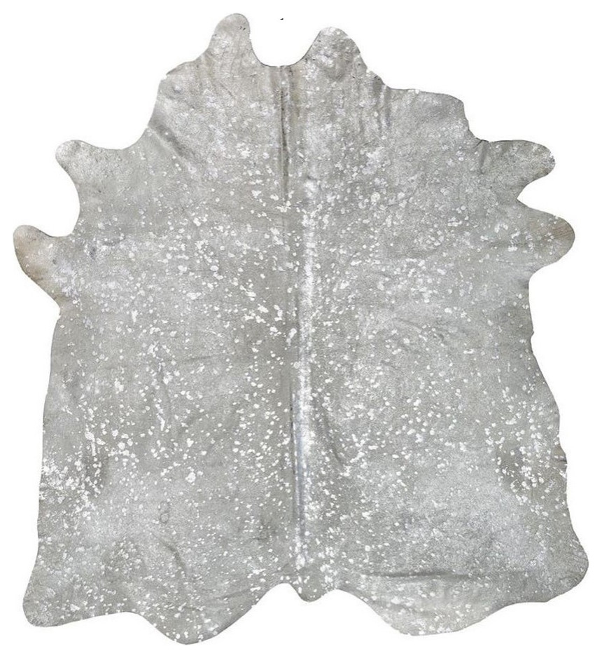 Cowhide Silver Southwestern Area Rugs by HomeCraftDecor Houzz