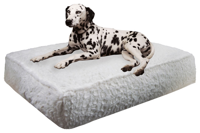 Bessie and Barnie Sicilian Rectangle Bed, Serenity White - Contemporary - Dog Beds - by Bessie