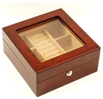 Glass Top Jewelry and Watch Box