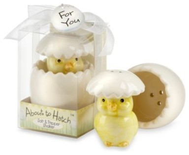 Kate Aspen About to Hatch Baby Chick Salt and Pepper Shaker Baby Shower Favor