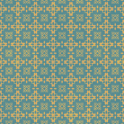 Batik Teal and Gold Shelf Paper Drawer Liner - Contemporary - Drawer ...