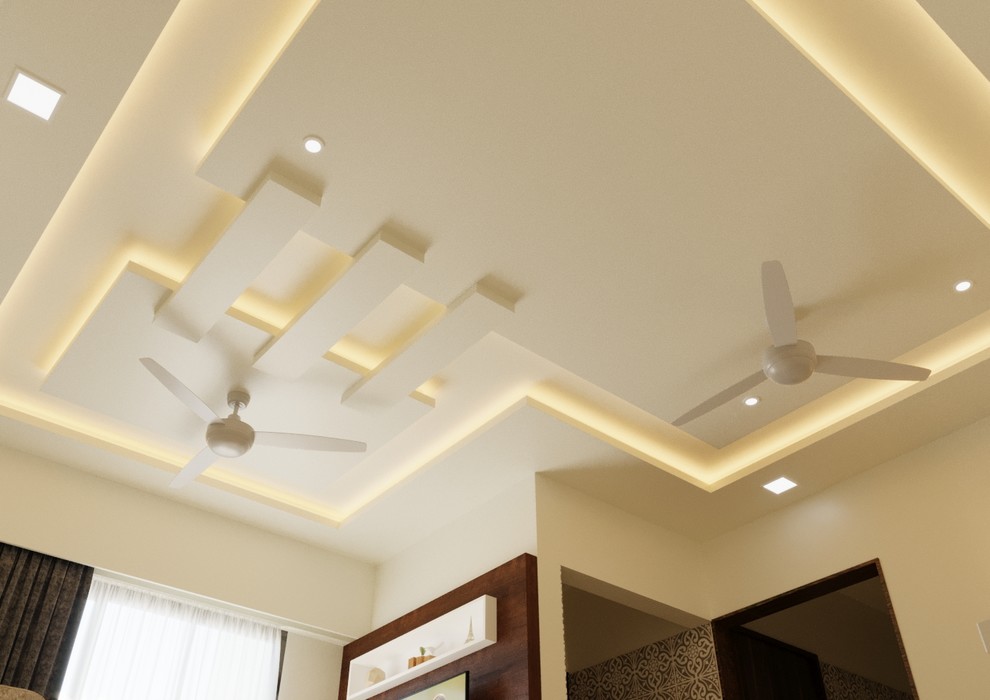 This is an example of a contemporary living room in Mumbai.