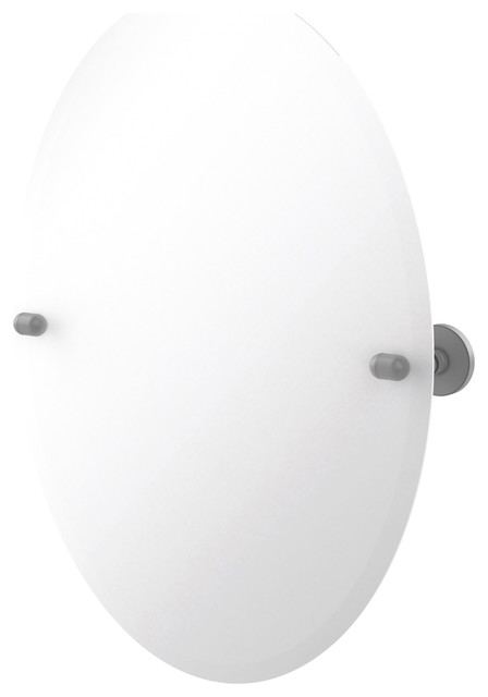 Frameless Oval Tilt Mirror With Beveled Edge Contemporary Oval Tilt Mirror With Beveled Edge