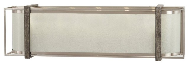 Tyson's Gate 5-Light Bath, Brushed Nickel and Shale Wood
