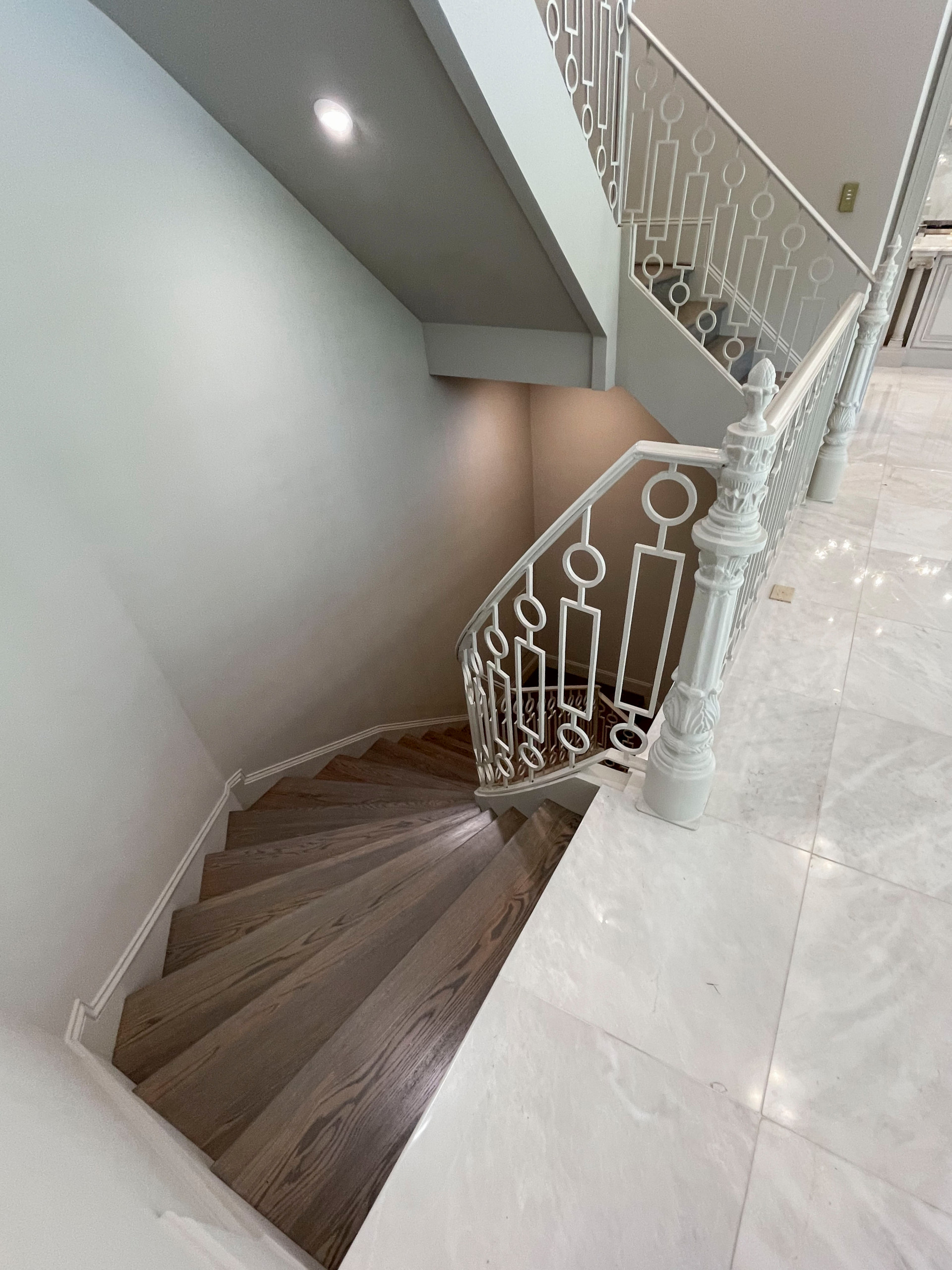 104_Curved Staircases in 18th Century French Inspired Mansion, Mclean VA 22101