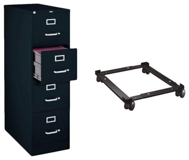 2 Piece Filing and File Caddy Set in Black Transitional
