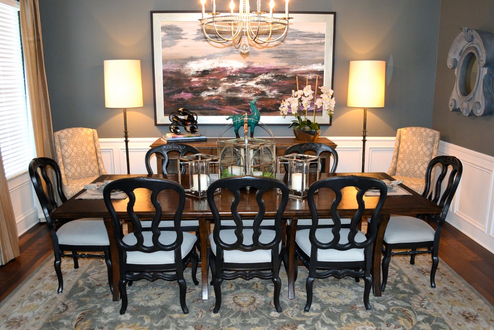 Photo of an eclectic dining room in Indianapolis.