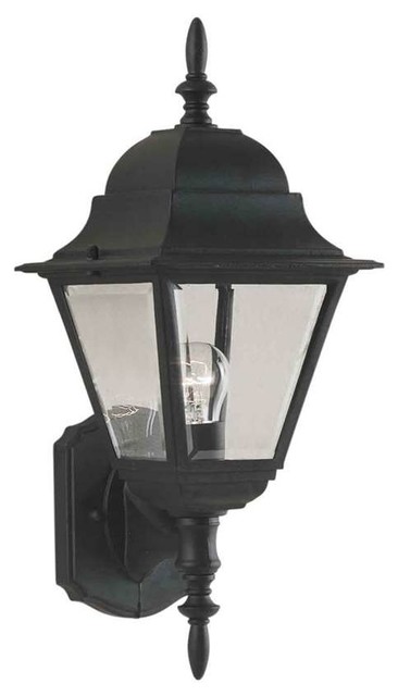 Forte Lighting 1 Light Cast Aluminum Outdoor Wall Lantern In Black Forte Lighting 1 Light Cast Aluminum Outdoor Wall Lantern In Black Traditional Lights And Sconces By Freely