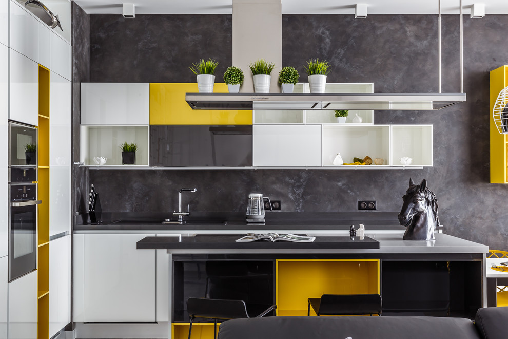 Фото кухни реализованного проекта квартиры ЖК "Адмирал".