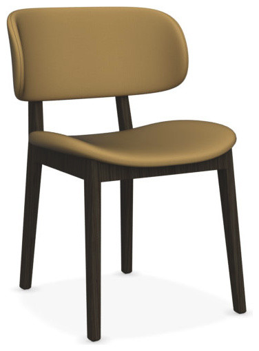 Claire Dining Chair, Oslo Mustard Yellow, Smoke Frame, Set of 2