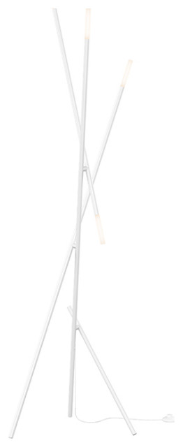 Qux LED Floor Lamp, Satin White