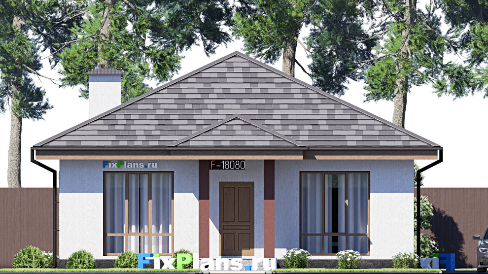 Проект одноэтажного дома 10х19м S123м2 F-18080