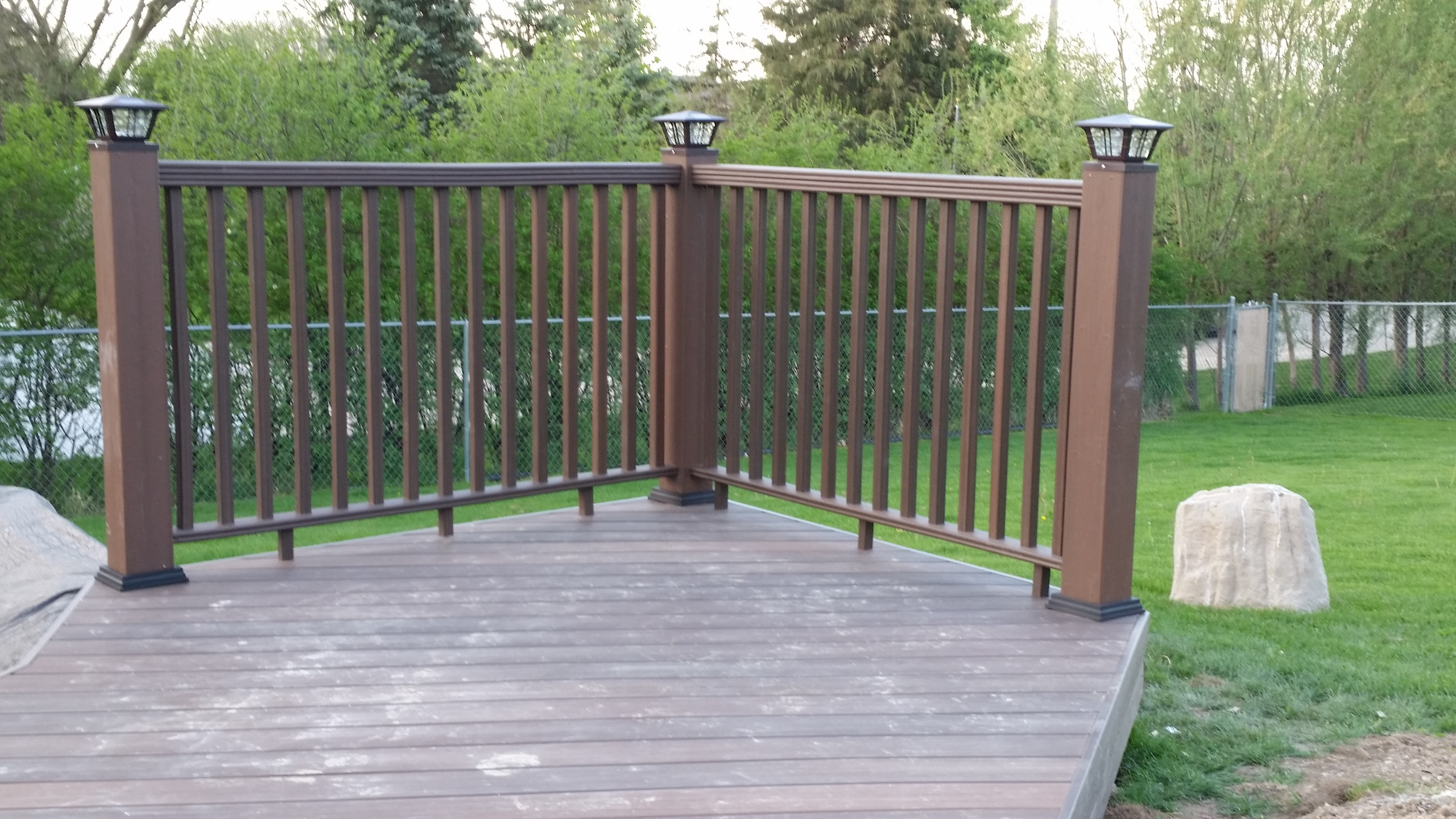 Composite deck around pool