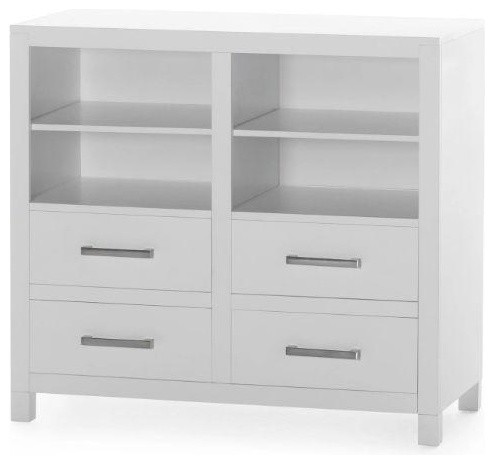 Modern White Freestanding Bathroom Floor Linen Cabinet With Open Shelves Contemporary Bathroom Cabinets By Hilton Furnitures