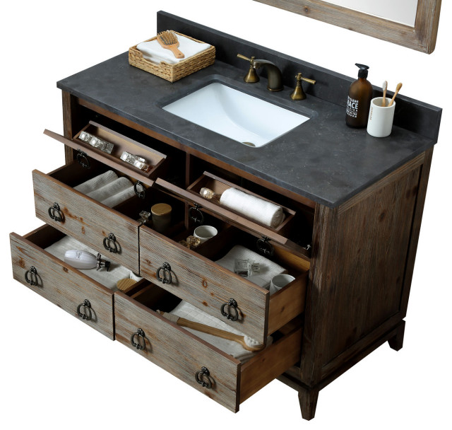 Legion Furniture Mote 48" Single Bathroom Vanity - No Faucet - Rustic ...