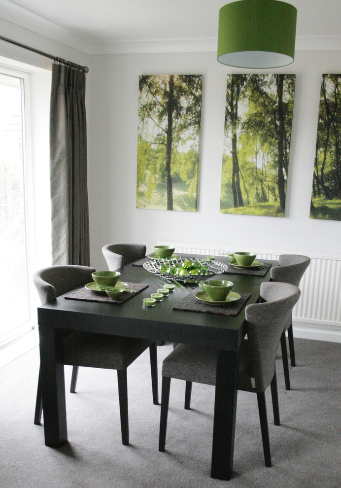 Dining room - contemporary dining room idea in Manchester