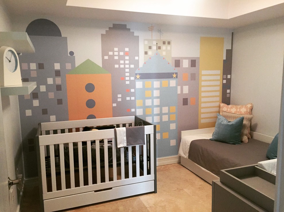 This is an example of a modern nursery in Atlanta.