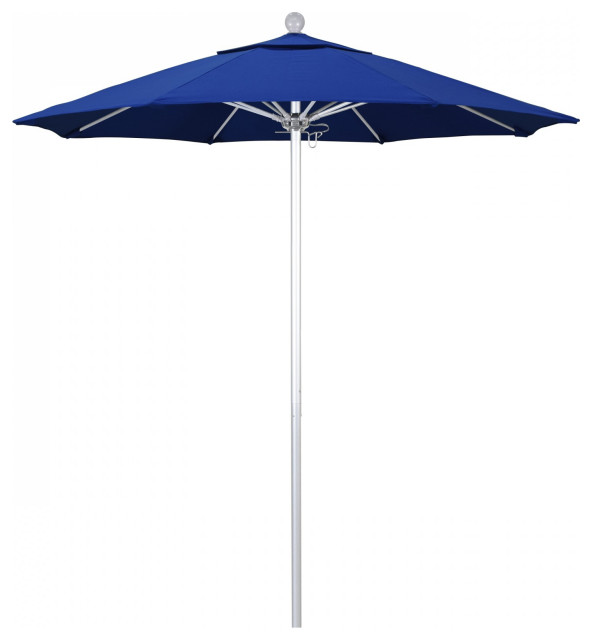 7 5 Fiberglass Patio Umbrella Push Open Silver Pacifica Contemporary Outdoor Umbrellas By Western Sierra Trading Company