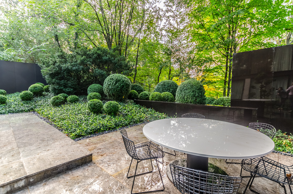 Photo of a mid-sized modern backyard partial sun formal garden for summer in Toronto.