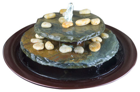 Tranquility Pool Tabletop Fountain Dark Copper Finish