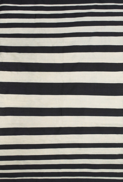 Weave & Wander Salta Rug, Black/White, 5'x8'