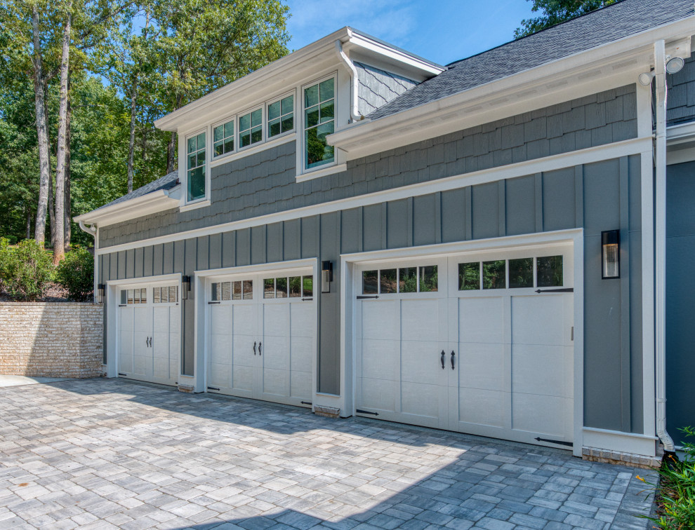 Photo of a mid-sized transitional garage in Other.
