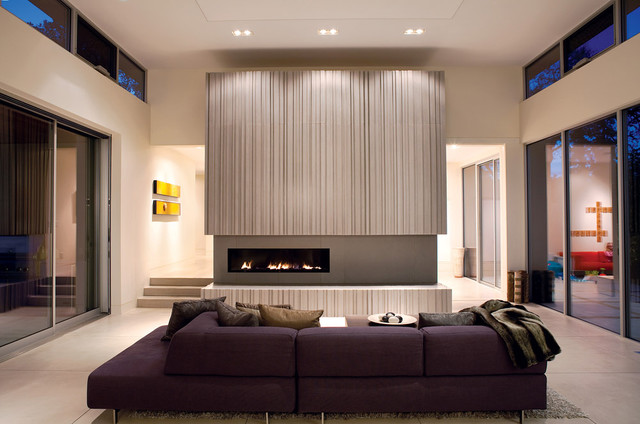  Warm  and Modern  Fireplace Modern  Living  Room  San 